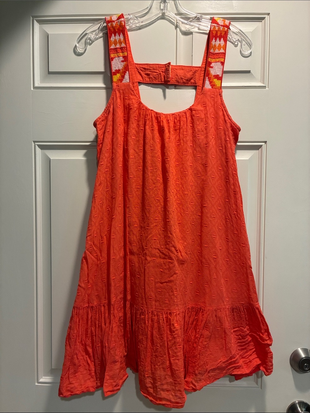 Anthropologie Coral Embroidered Tunic Dress, S